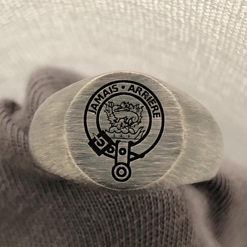 Custom Sterling Silver Family Crest Signet Ring (10mm)