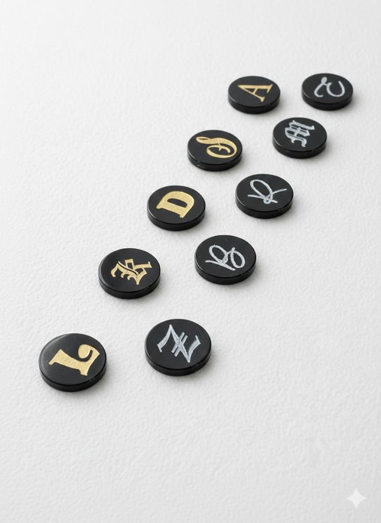 Wholesale 10-Piece Personalized Onyx Intaglio Gemstone: Letter Necklace Stones