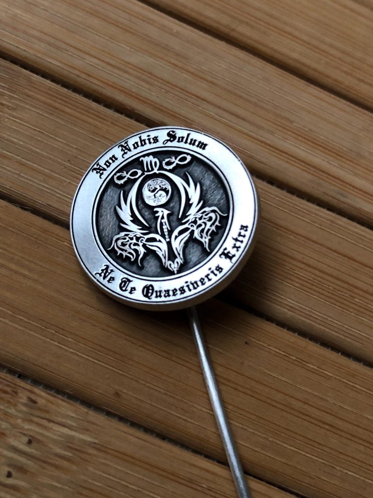 Personalized Coat of Arms Signet Lapel Pin: Custom Badge Family Crest Jewelry