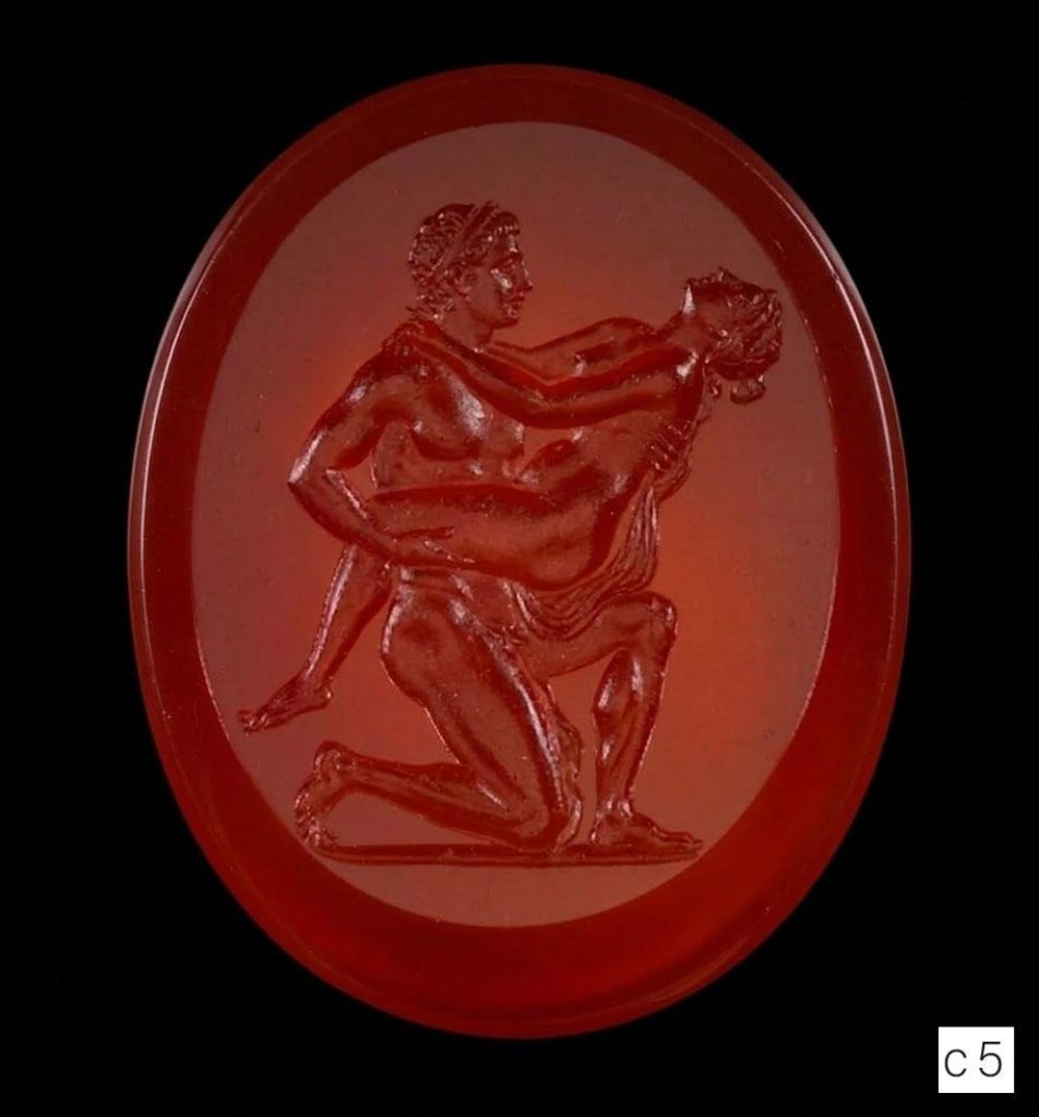Erotic Personalized Antique Intaglios, Carving Kama Sutra Gemstone Jewelry